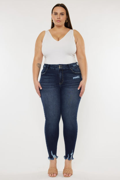 Luvin My Raw Hem High Waist Jeans (0-22W)