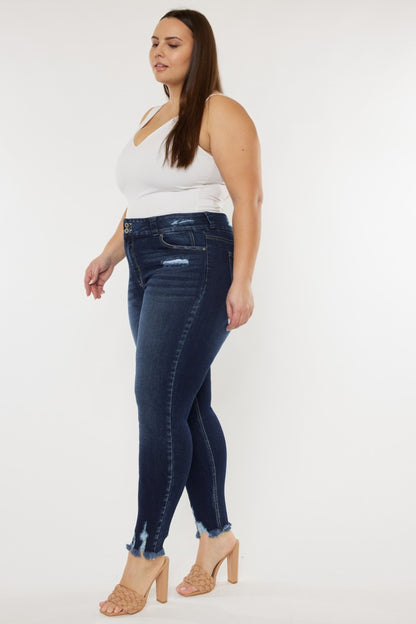 Luvin My Raw Hem High Waist Jeans (0-22W)