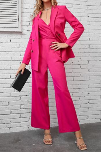 Pink Jumpsuit With Matching Blazer Set