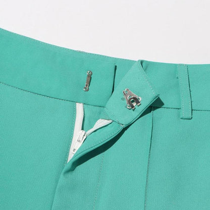 Mint Green Belted Shirt High Waist Wide Leg Pant Set