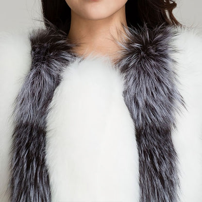 Sleeveless Pocketed Soft Faux Fur Vest (S-4XL)