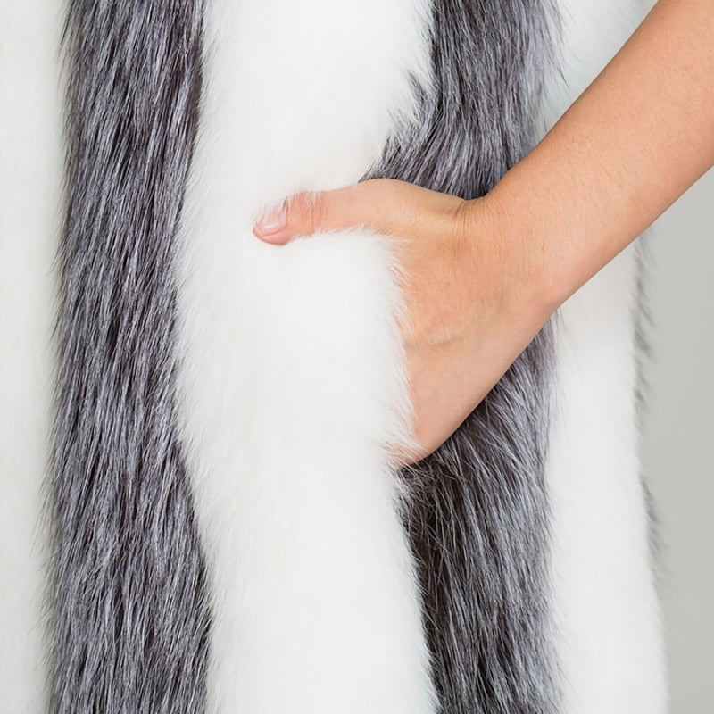 Sleeveless Pocketed Soft Faux Fur Vest (S-4XL)