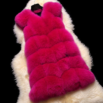 Soft Sleeveless Faux Fur Vest (Up to size 4XL)