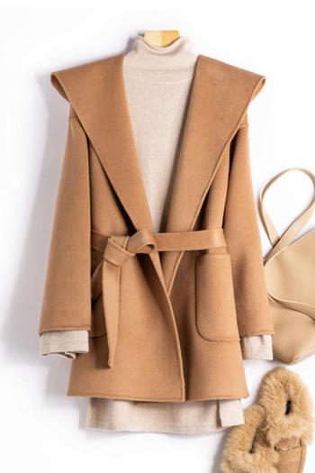 Hooded Wool Wrap Coat( sizes run small)