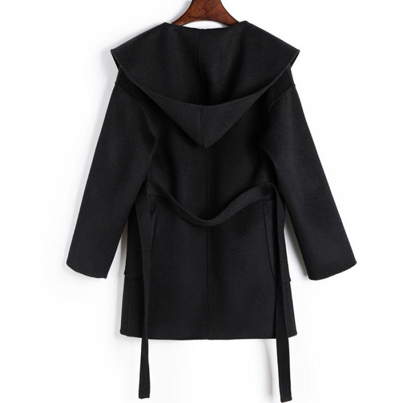 Hooded Wool Wrap Coat( sizes run small)