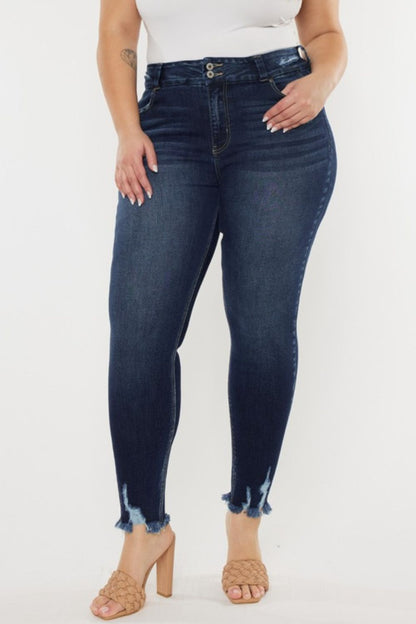 Luvin My Raw Hem High Waist Jeans (0-22W)