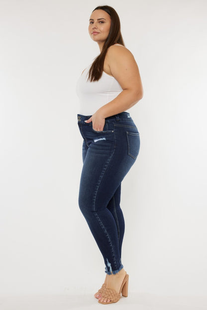 Luvin My Raw Hem High Waist Jeans (0-22W)