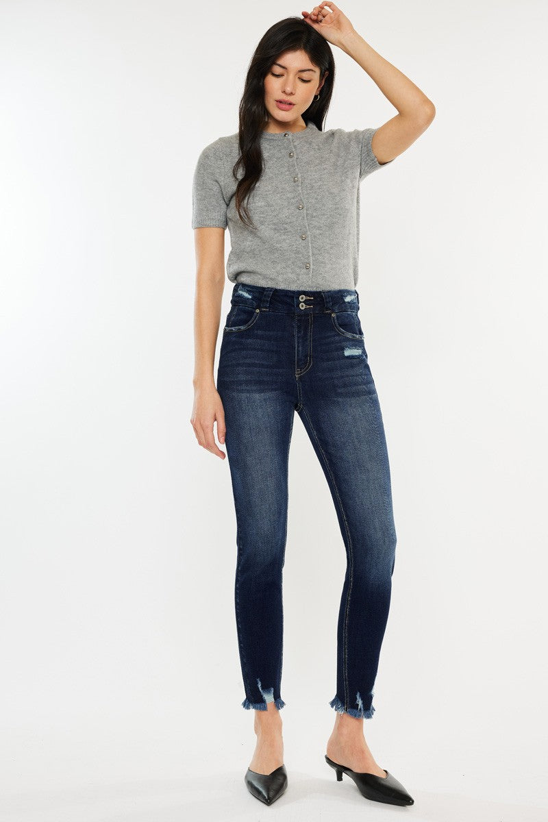 Luvin My Raw Hem High Waist Jeans (0-22W)